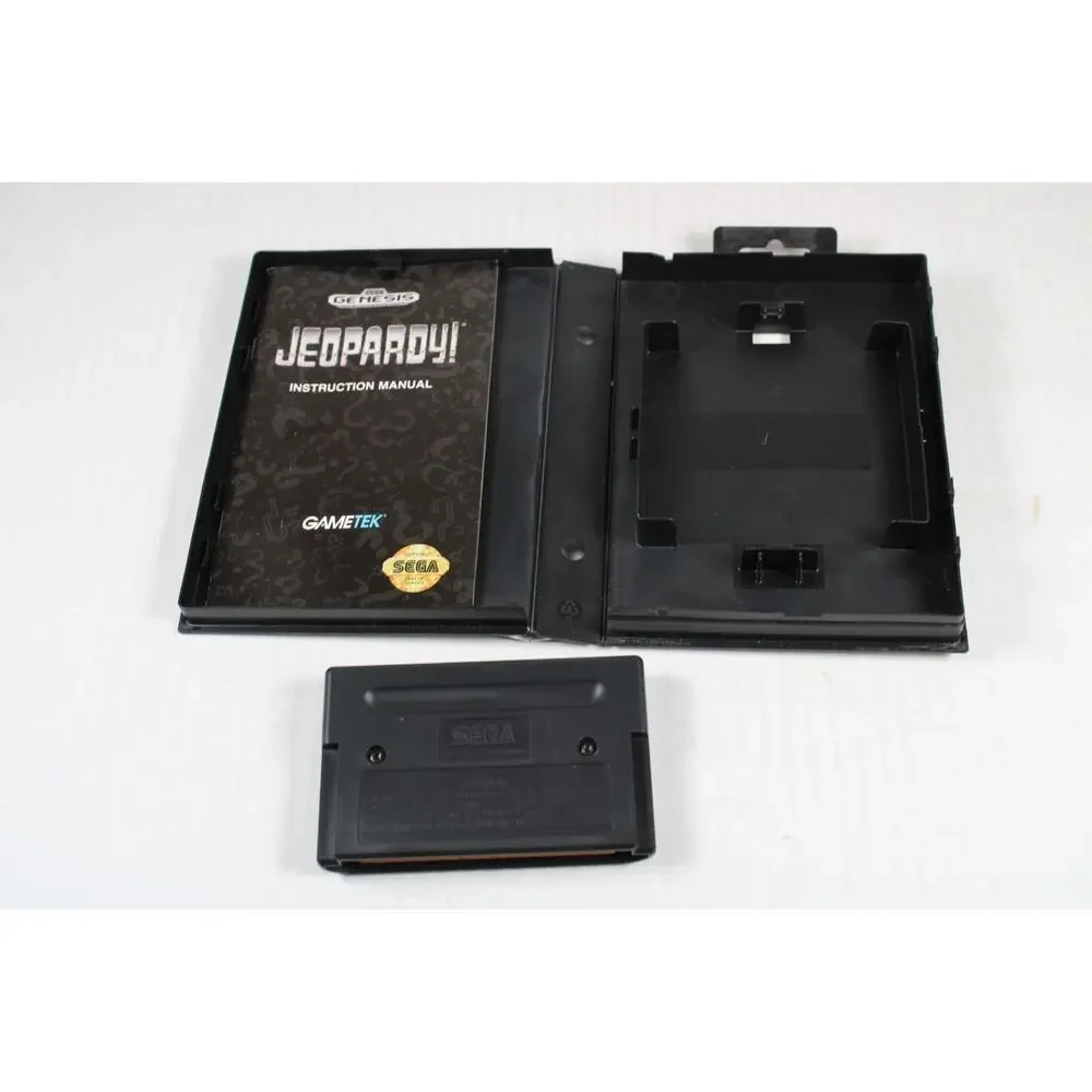 Jeopardy (Sega Genesis, 1992) Game Show Complete with Box Cartridge & Manual CIB